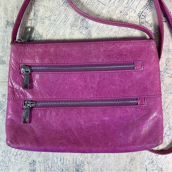 Hobo Mara Double Zipper Genuine Leather Crossbody Bag - Picture 2 of 11